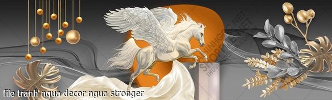 file tranh ngua decor ngua stronger